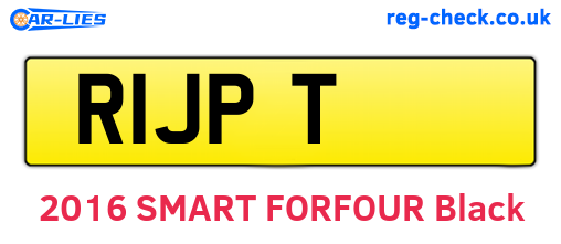 R1JPT are the vehicle registration plates.