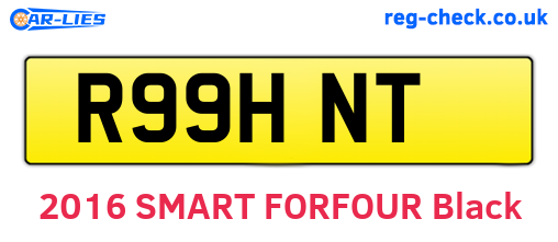 R99HNT are the vehicle registration plates.