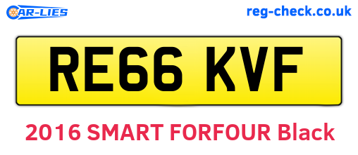 RE66KVF are the vehicle registration plates.