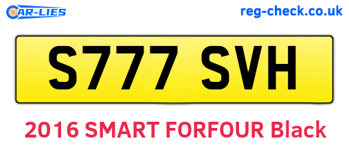 S777SVH are the vehicle registration plates.