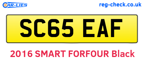 SC65EAF are the vehicle registration plates.