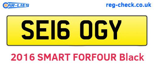 SE16OGY are the vehicle registration plates.