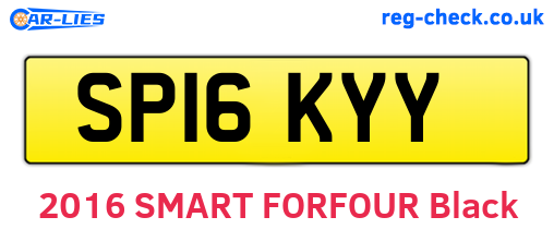 SP16KYY are the vehicle registration plates.