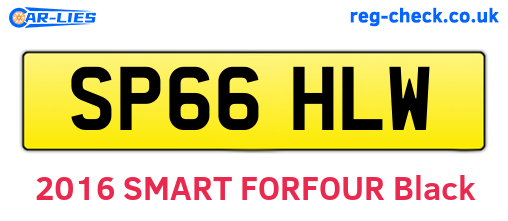 SP66HLW are the vehicle registration plates.