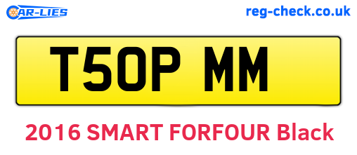 T50PMM are the vehicle registration plates.