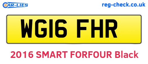 WG16FHR are the vehicle registration plates.