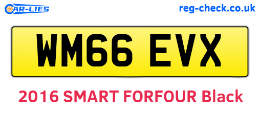 WM66EVX are the vehicle registration plates.