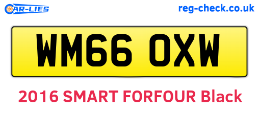 WM66OXW are the vehicle registration plates.