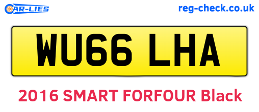 WU66LHA are the vehicle registration plates.