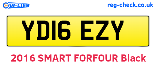 YD16EZY are the vehicle registration plates.