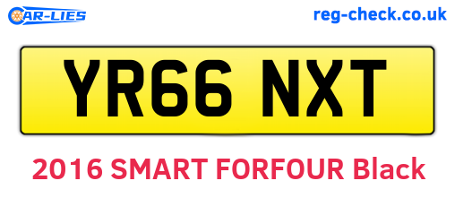 YR66NXT are the vehicle registration plates.
