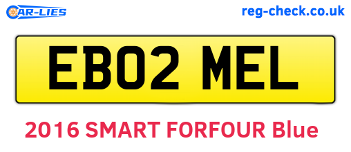 EB02MEL are the vehicle registration plates.
