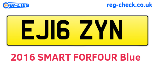 EJ16ZYN are the vehicle registration plates.