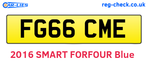 FG66CME are the vehicle registration plates.