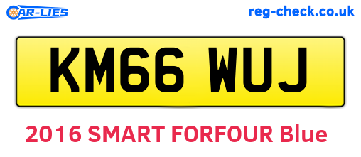 KM66WUJ are the vehicle registration plates.