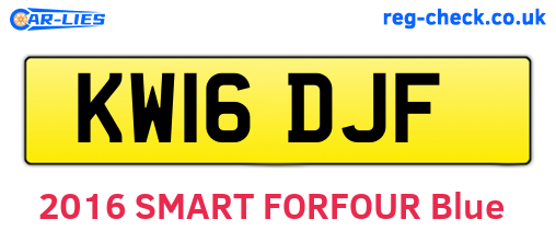 KW16DJF are the vehicle registration plates.