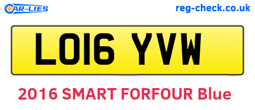 LO16YVW are the vehicle registration plates.