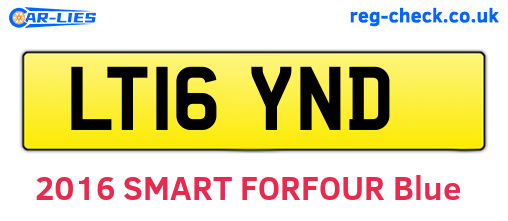 LT16YND are the vehicle registration plates.