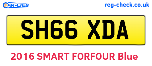SH66XDA are the vehicle registration plates.