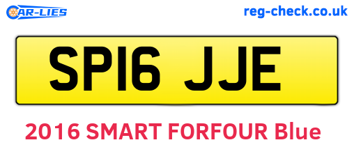 SP16JJE are the vehicle registration plates.