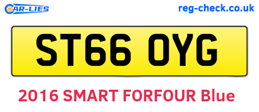 ST66OYG are the vehicle registration plates.
