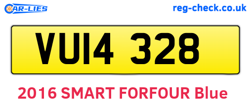 VUI4328 are the vehicle registration plates.