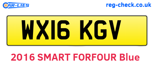 WX16KGV are the vehicle registration plates.