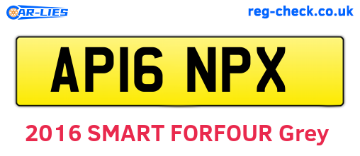 AP16NPX are the vehicle registration plates.