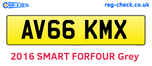 AV66KMX are the vehicle registration plates.