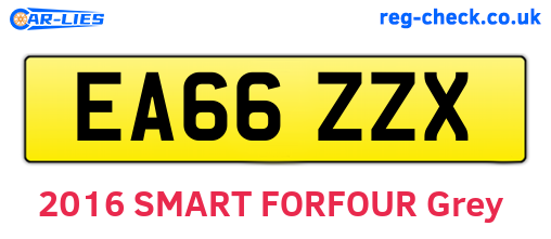 EA66ZZX are the vehicle registration plates.