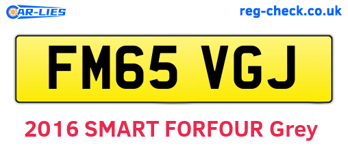 FM65VGJ are the vehicle registration plates.