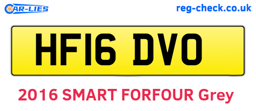 HF16DVO are the vehicle registration plates.