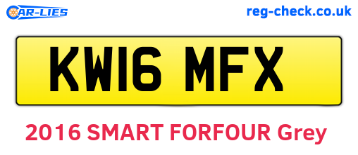 KW16MFX are the vehicle registration plates.