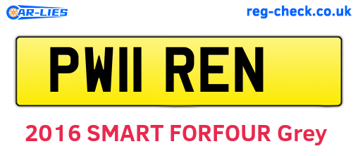 PW11REN are the vehicle registration plates.