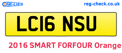 LC16NSU are the vehicle registration plates.