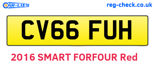 CV66FUH are the vehicle registration plates.