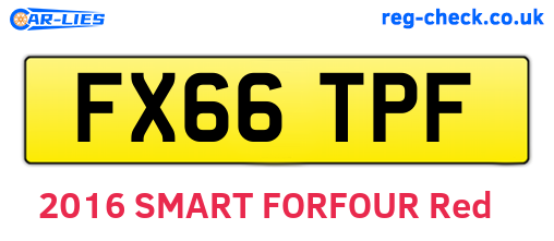 FX66TPF are the vehicle registration plates.