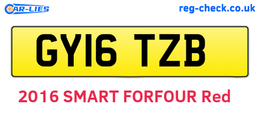 GY16TZB are the vehicle registration plates.