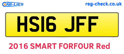HS16JFF are the vehicle registration plates.