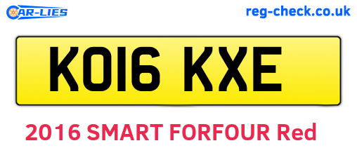 KO16KXE are the vehicle registration plates.