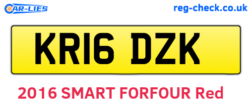 KR16DZK are the vehicle registration plates.