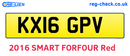 KX16GPV are the vehicle registration plates.
