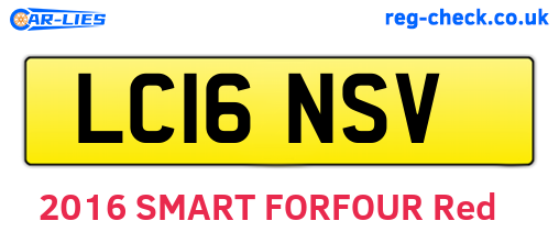 LC16NSV are the vehicle registration plates.