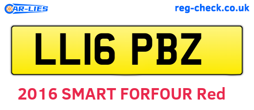 LL16PBZ are the vehicle registration plates.