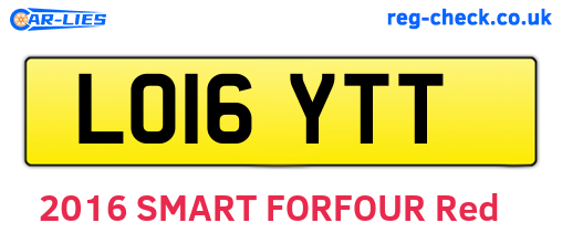 LO16YTT are the vehicle registration plates.