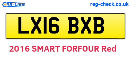 LX16BXB are the vehicle registration plates.
