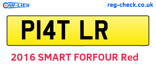 P14TLR are the vehicle registration plates.