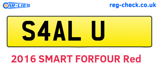 S4ALU are the vehicle registration plates.