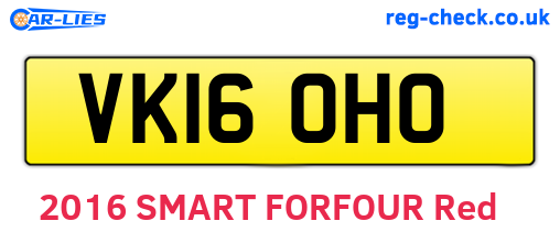 VK16OHO are the vehicle registration plates.