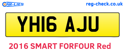 YH16AJU are the vehicle registration plates.